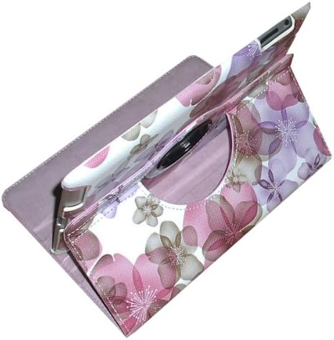 iPad 2 Case, iPad 3 Case, iPad 4 Case, JYtrend (R) Rotating Stand Smart Case Cover Magnetic Auto Wake Up/Sleep for iPad 2/3/4 A1395 A1396 A1397 A1403 A1416 A1430 A1458 A1459 A1460 (Pink Flower)