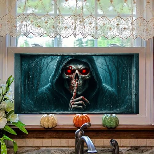 HOMETITUTE Horror Film Adhesivo para Ventanas 39.3x17.7 in miniatura 6