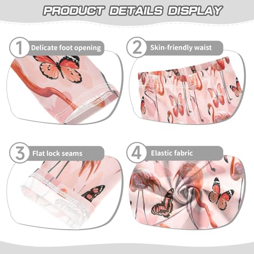 Toddler Girls Leggings Printed Yoga Pants Leggings Butterfly Flamingos for Kids3
