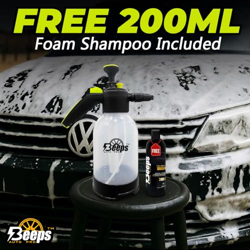 Image of Beeps Auto Pro Car Cleaning Kit - 200ML Premium Car Shampoo with Foam Sprayer for Complete Auto Detailing & Car Care Solution