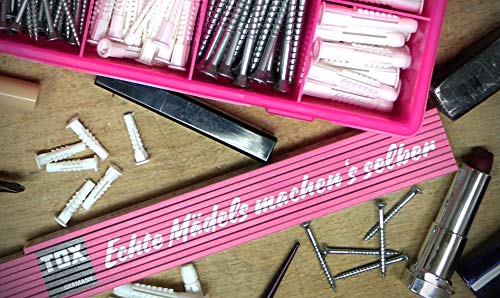 Zollstock TOX 09969002 Meterstab 2 m pink/weiß mit Aufdruck