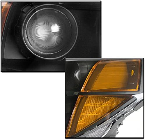 Replacement Headlights Headlamps Black For 2006-2008 Honda Pilot