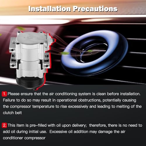 Image of AC Compressor Pump for Ford Expedition E-150 E-250 E-350 Econoline 4.6L