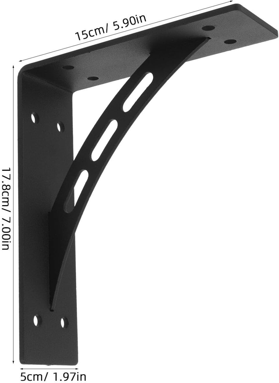 2pcs Heavy Duty Shelf Brackets for Wall Mounting Sturdy Floating Shelf Holder for Bathroom Living Room Office for Storage and Display