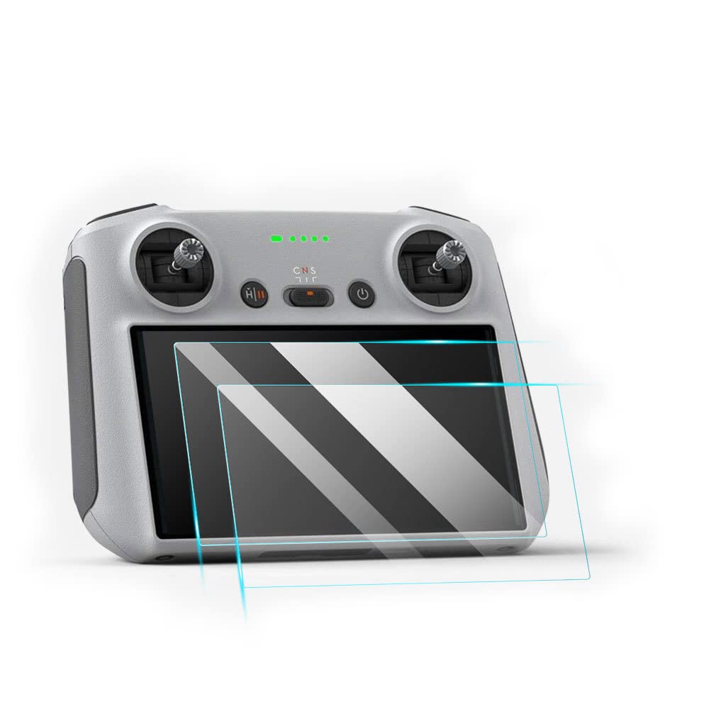 WANGCL 2 Pack Mini 3 Pro HD Tempered Glass Screen Protector Film for DJI Mini 3 Pro RC Remote Control Accessories