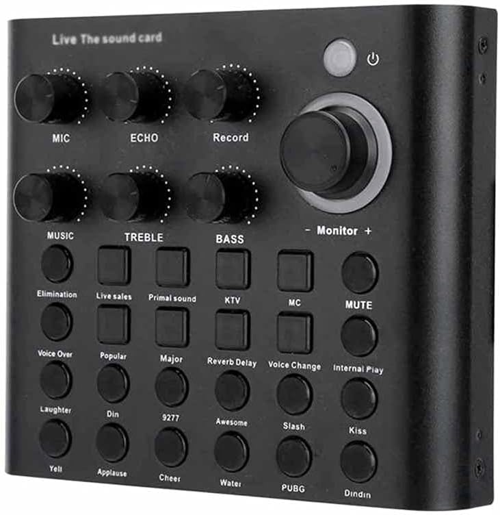 Portable Mini Sound Card Stereo Audio Mixer for Computer Game Live Broadcast Available Bm800 Microphone
