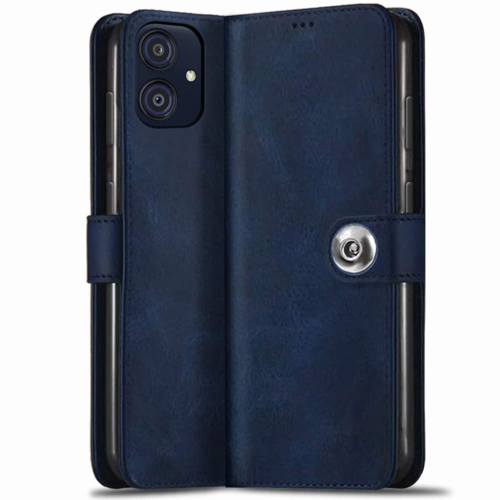 TheGiftKart Flip Cover Back Case For Samsung Galaxy M04/F04/A04E|Genuine Leather Finish|Designer Button|Inbuilt Pockets & Stand|Flip Cover Back Case For Samsung Galaxy M04/F04/A04E (Faux Leather|Blue) (B0BQ7G5THX) Amazon Price History, Amazon Price Tracker