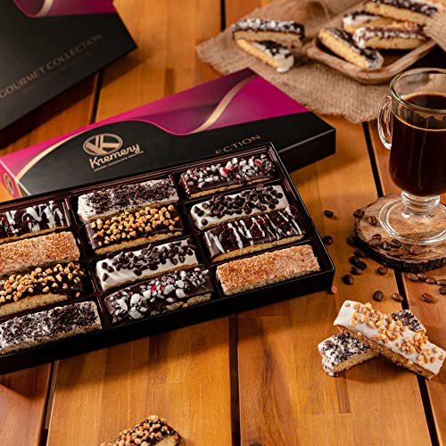 KREMERY-Creamy-Chocolate-Cravings-Thanksgiving-Holiday-Christmas-Chocolate-Covered-Biscotti-Cookies-Gift-Basket-12-Count-Xmas-Birthday-Sweet-Treats-Assorted-Candy-Toppings-Kosher-Parve