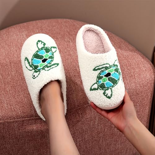Image of Slippers for Women Men Fuzzy Memory Foam Slipper Fluffy Winter Soft Warm Slip On House Shoes