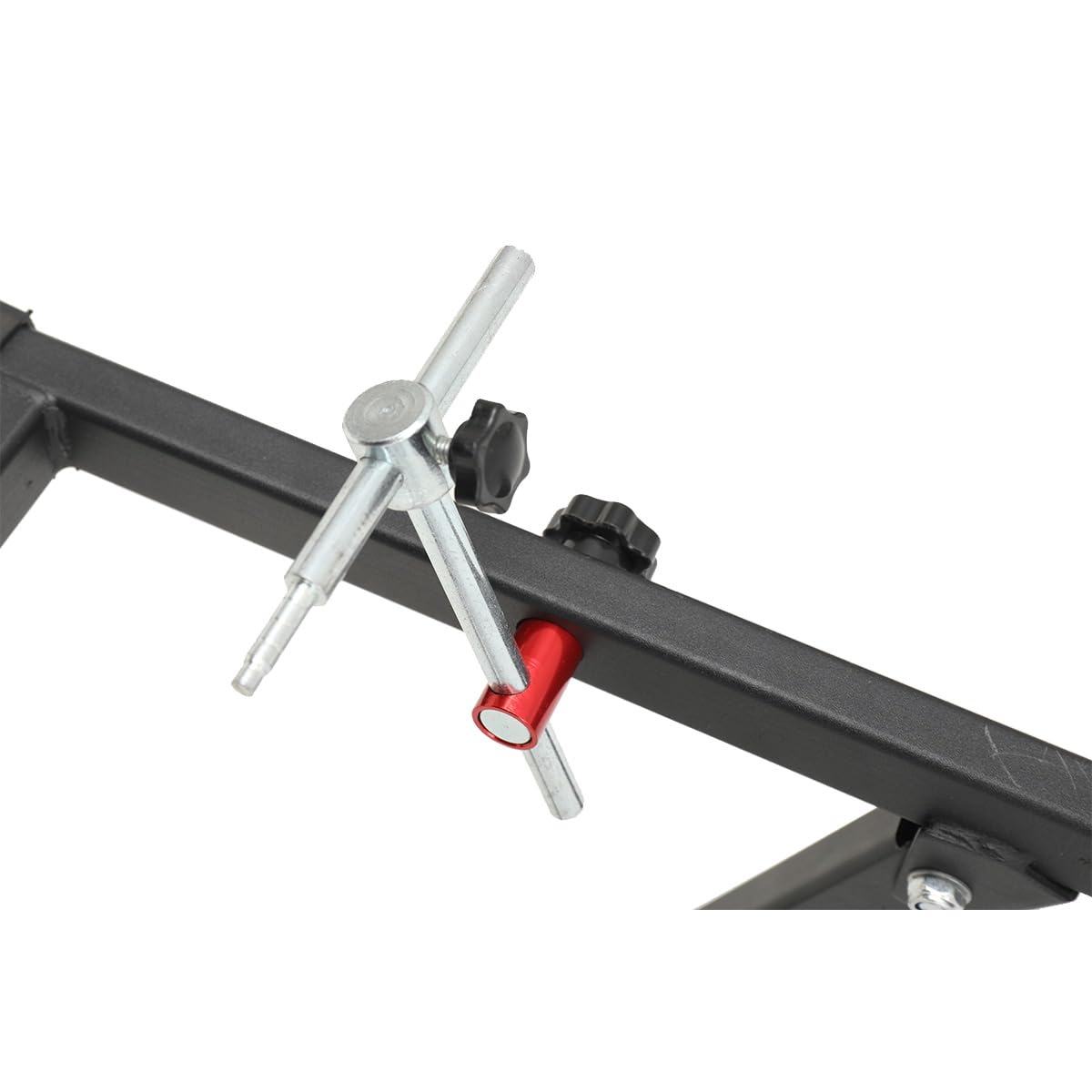 Supporto per Equilibratura Ruote Pieghevole per Ruote Moto Fino A 23, Larghezza Max 5, Mozzo >15mm – Bilanciatore della Ruota Motociclistica per Officine E Garage