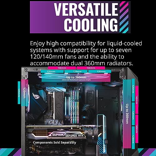 Cooler Master TD500 Mesh V2 ATX PC Gaming Mid-Tower Case with Polygonal Mesh Airflow Panel, Crystalline Tempered Glass, 3X 120mm, ARGB Fan Hub, USB 3.2 Gen 2 Type C, Up to 360 Radiator by Cooler Master - Image 4