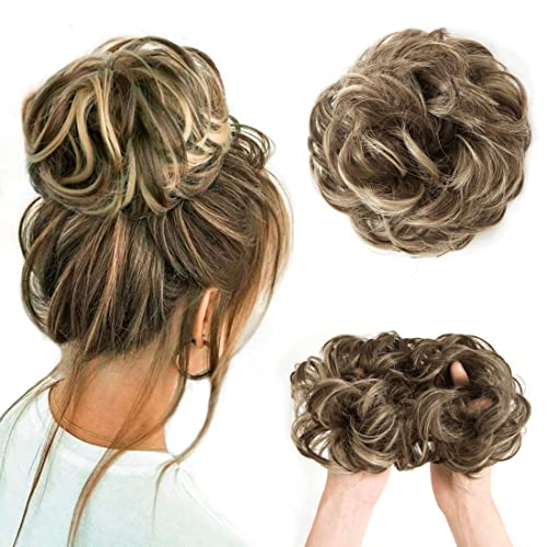 Elegant Tousled Hair Scrunchies For Women's Hair, Big Scrunchies For Thick Hair Updo Messy Bun Hair Pieces For Women, So