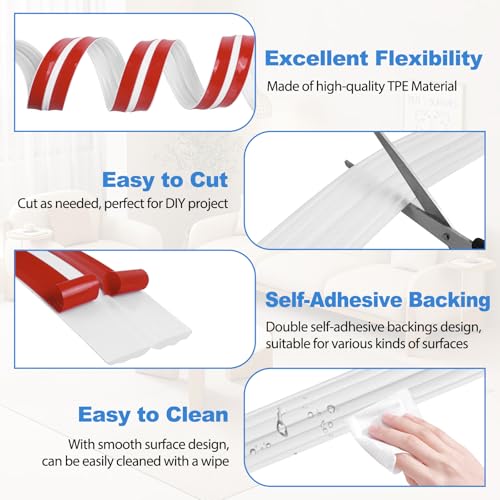 Image of Corner Molding Trim Peel and Stick Wall Corner Protector
