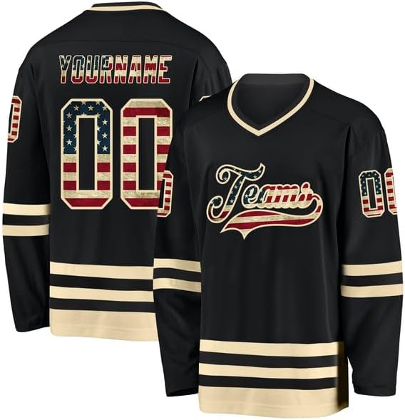 Custom Long Sleeve Jersey, Custom Blue Navy-White Hockey Jersey, Hockeys Jerseys for Men, Women with