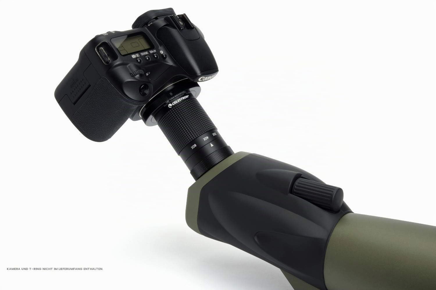 Celestron 52250 Ultima 80mm Angled Refractor Spotting Scope Telescope, Green