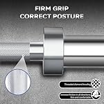 7FT Olympic Barbell, 1500lbs Capacity Weight Bar For Weightlifting and Powerlifting 45lb, Weight Bar Fit 2” Standard Weights - Image 3