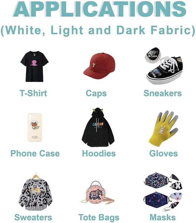 Miniatura 7 de Godora DTF - Adhesivo de transferencia digital blanco en caliente, polvo de transferencia DTF para prendas de colores negros u oscuros, polvo