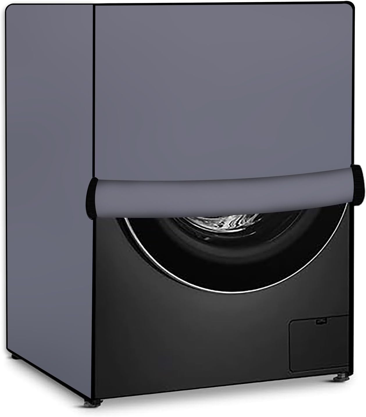 Waterproof Front Load Washing Machine Cover Compatible for LG 8 kg & 9 Kg Grey