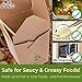 Eco-friendly Durable 26oz Chinese Take Out Boxes 50pk. 100% Recycled, Unbleached Takeout Containers are Leakproof and Microwaveable. Stackable To-Go Meal Pails Great for Weddings Event Party Favors.