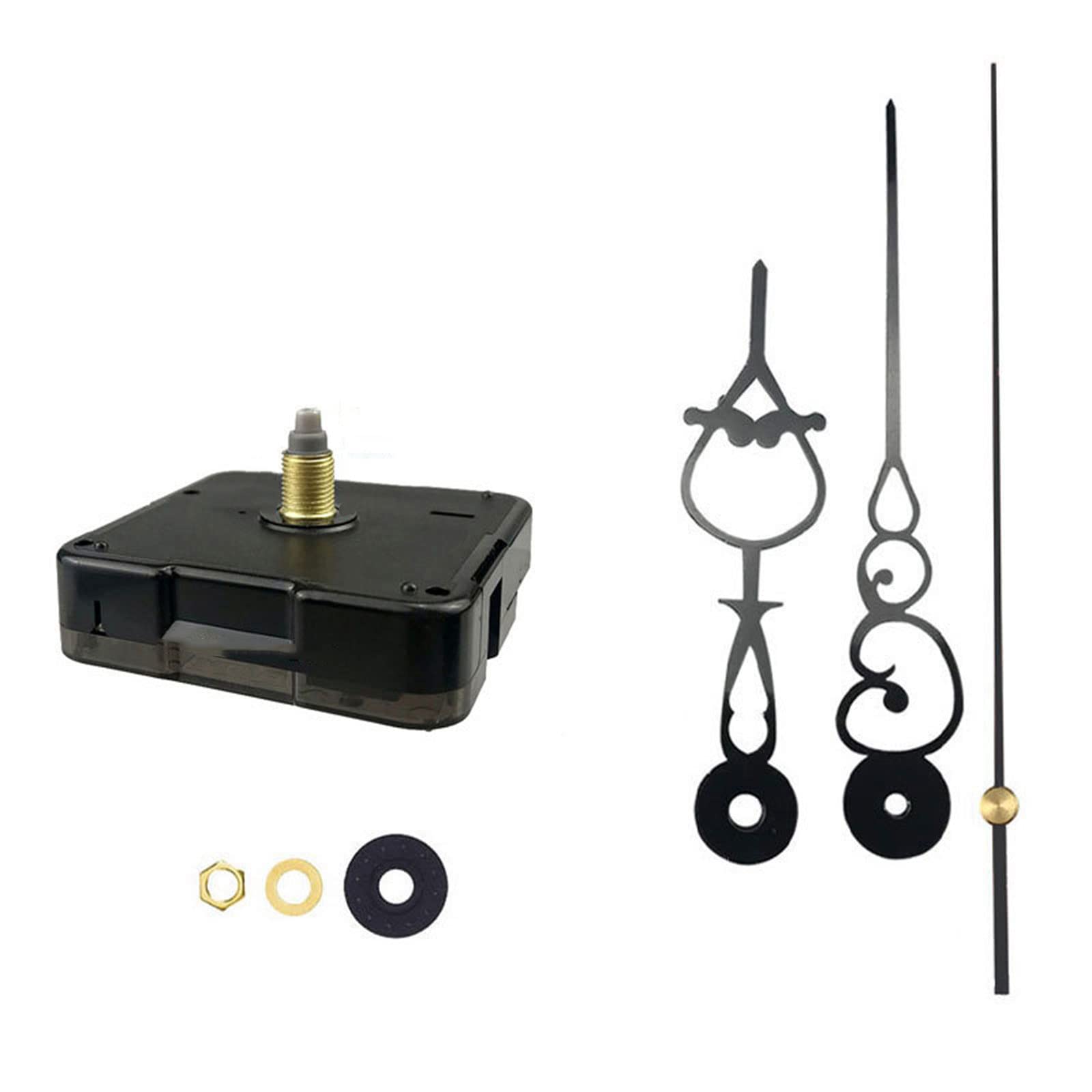 Kalttoy Black Seconds Quartz Clock Movement Mechanism Repair-Parts Wall Clock Movement Mechanisms Kit 0.23Inch Dial-Thickness Quartz Wall Mechanism Replacement Motor Battery Operated