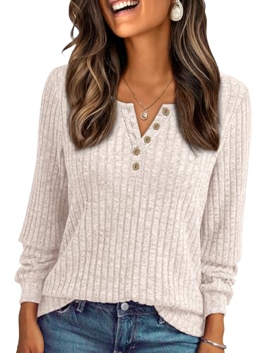10 Best Henley Shirts for Women That Perfectly Blend Style and Comfort 5 AUTOMET Women's Long Sleeve Henley Shirt Tunic