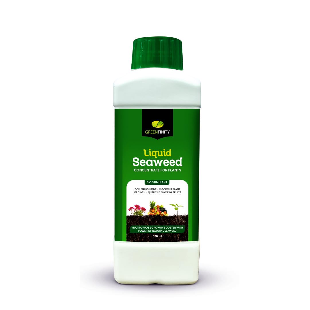 Seaweed Pro Liquid Concentrate For Indoor & Outdoor Plants With Measuring Cup | Growth Booster Liquid Fertilizer | 500ml