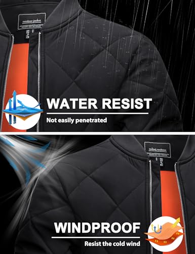 TACVASEN Men's Padded Jackets Winter Full Zipper Fleece Outwear Casual Windproof Bomber Varsity Coat2