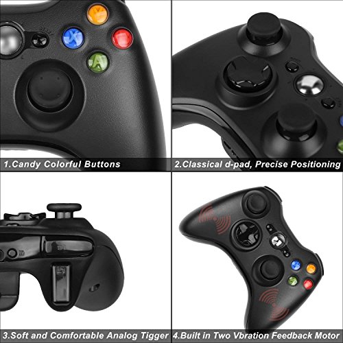 Lyyes Xbox 360 Wireless Controller Gamepad for Microsoft Xbox & Slim 360 PC Windows 7 - Thumbnail 5