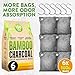 Charcoal Odor Absorber for Strong Odor (6 Pack, 100g each), Bamboo Charcoal Air Purifying Bag, Basement Musty Odor Eliminator Deodorizer, Activated Charcoal Odor Absorber for Closet, Shoe, Car