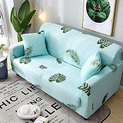 Housse de canapé et coussin extensible polyester motif floral décoration salon universel