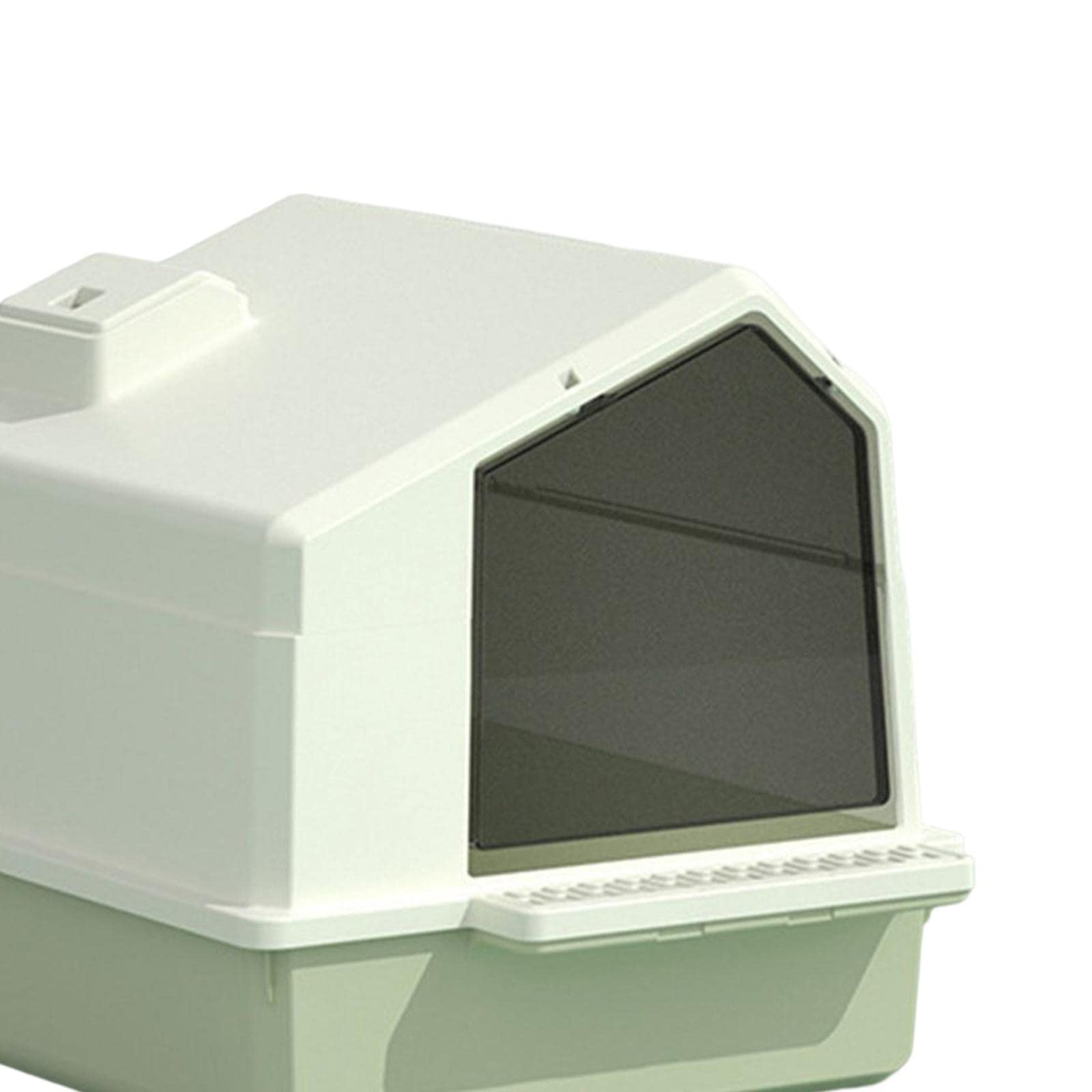 Arenero Cerrado para Gatos con Tapa, Protector contra Salpicaduras, Cajón, Pala Y Accesorios. Fabricado en Polipropileno para Un Uso Sencillo, Verde
