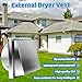 4 Inch Stainless Steel Dryer Vent Cover, Outdoor Wall Vent with Cushioned Non Return Flap, Outside Airflow Vent Replacement Hood (MESH SCREEN 95MM)