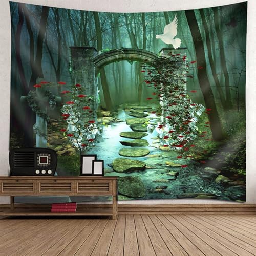 Décoration murale 260x240CM au motif de forêt fantastique pour une immersion visuelle