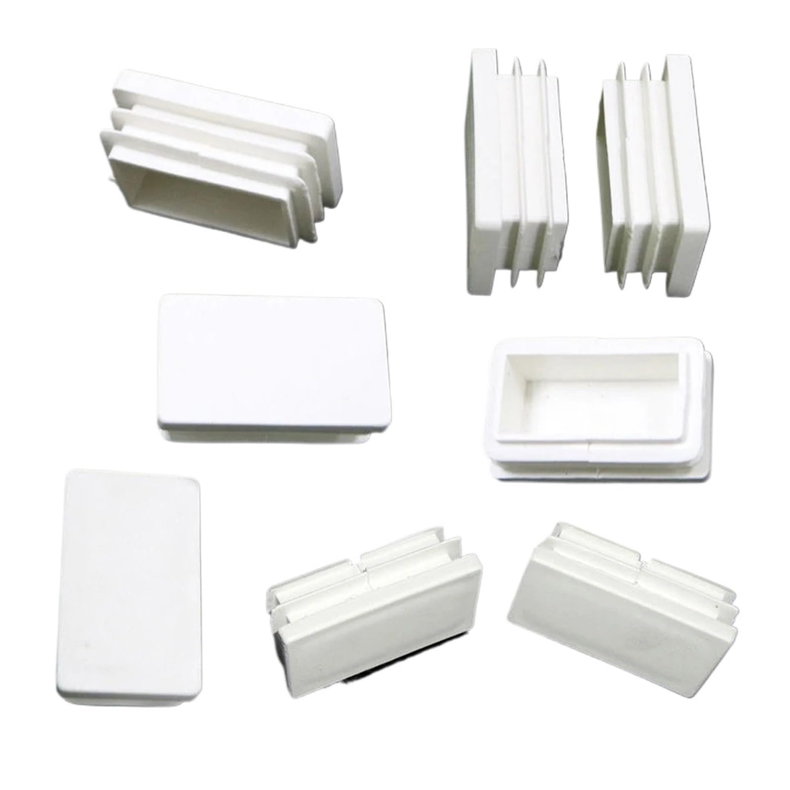 10 Uds. De plástico Blanco Rectangular, Tapa de Extremo Ciego, sección de Caja de Tubo, Insertos de tapón, tapón de 10x20-100x200mm, Cubierta Antipolvo for Patas de Silla (Color : 60x120mm, Tamaño :