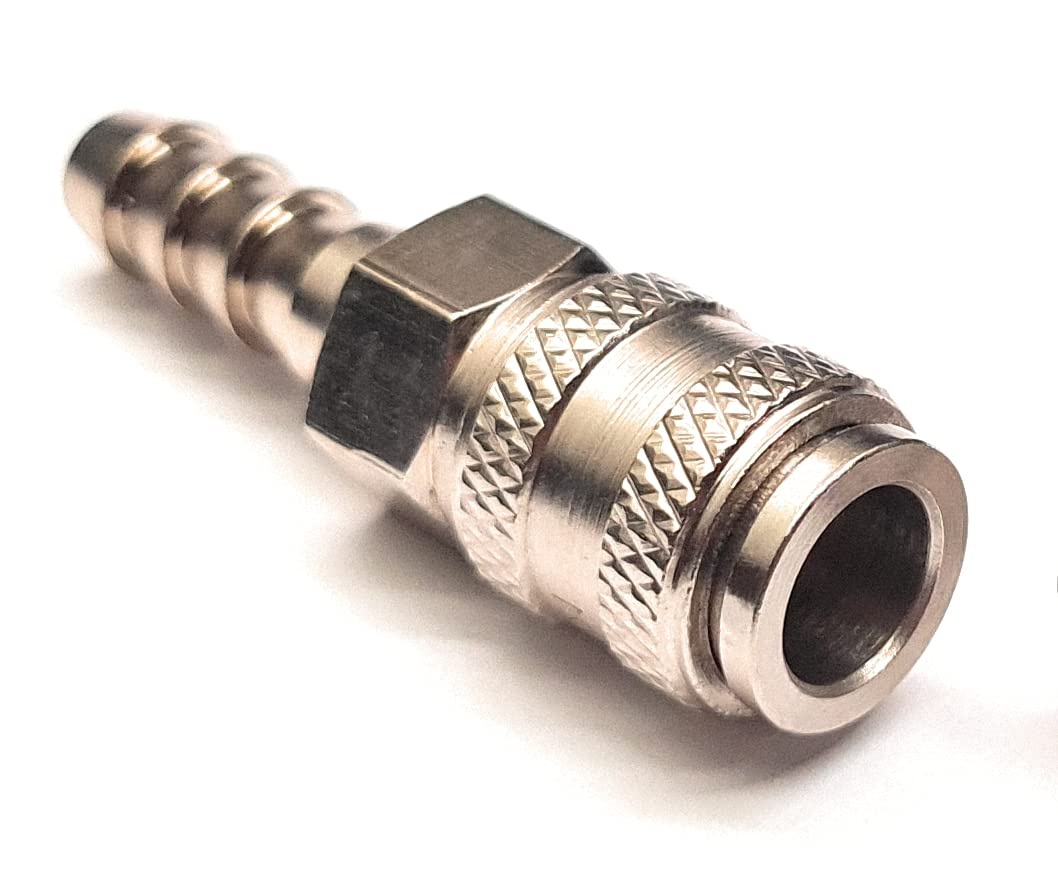 Delta-P Women's Silver Window Cleaning Water Fed Pole Series 21 Quick Connector Coupling With 8Mm Hosetail