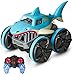 Ferngesteuertes Auto, 360°Flip Stunt RC Auto Amphibienfahrzeug in Hai-Optik für Land und Wasser, 4WD mit LED Licht Monstertruck, Maßstab 1:15 mit 2 Akkus, Geburtstag Geschenk für Jungen Mädchen ab 3
