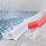 alophoty 100cm Schwallschutzleiste Dusche Selbstklebend Transparent - Silikon Wasserstopper Dusche Boden, Nass-Trocken-Trennung für Bad und Küche, Einfache Montage