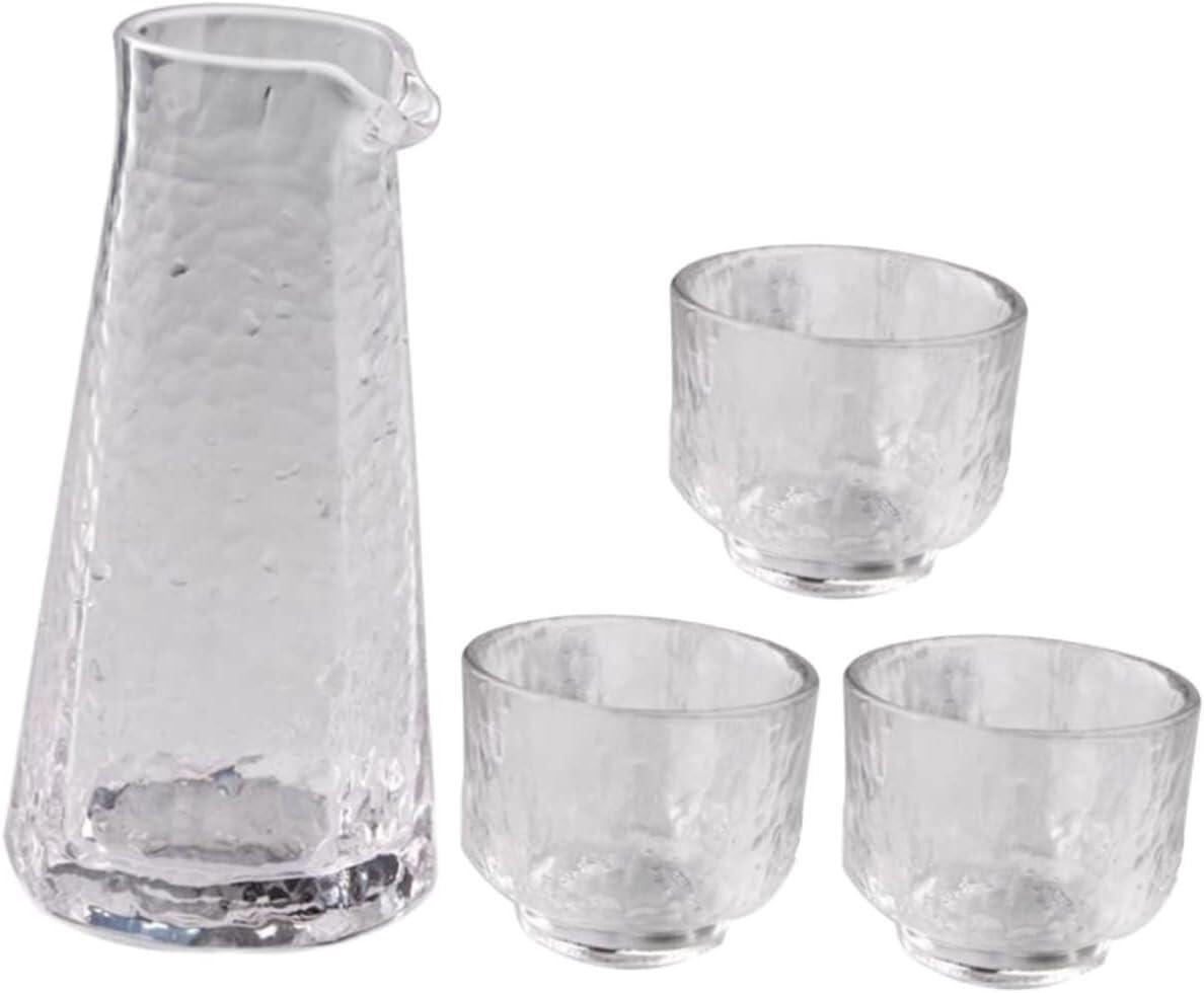 Sake Cup Set,Japanese Sake Cup,1 Set 4pcs Bottle Supplies Gifts Warmer Home Drinkware Cold Kettle Cups Restaurant Collection Party Style Wine/Shot Vintage Pot