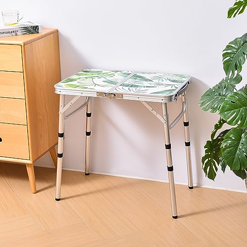 image for Yriuat Folding Camping Table 2ft Portable Pinic Table Adjustable Heigh