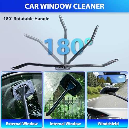 THINKWORK Car Cleaning Kit, Car Detailing Kit Interior Cleaner with High Power Handheld Vacuum, 10Pcs Detailing Brush and Storage Bag, Gray Auto Interior Cleaning Kit for Men by THINKWORK - Image 6
