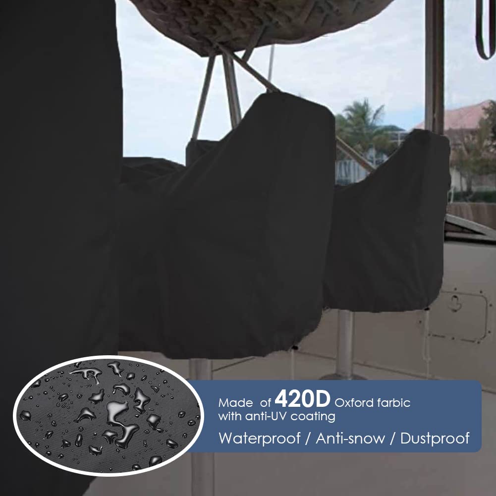 Housse de protection imperméable pour siège de bateau, résistante aux intempéries, sur piédestal, pontoon, pour banquette, chaise, chaise