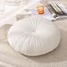 MolynnChic Floor Pillow Meditationskissen Rund Groß Bodenkissen Sitzkissen Für Erwachsene, Samt Dicke Bodenkissen Für Yoga Wohnzimmer Balkon Outdoor Tatami 40cm (beige)