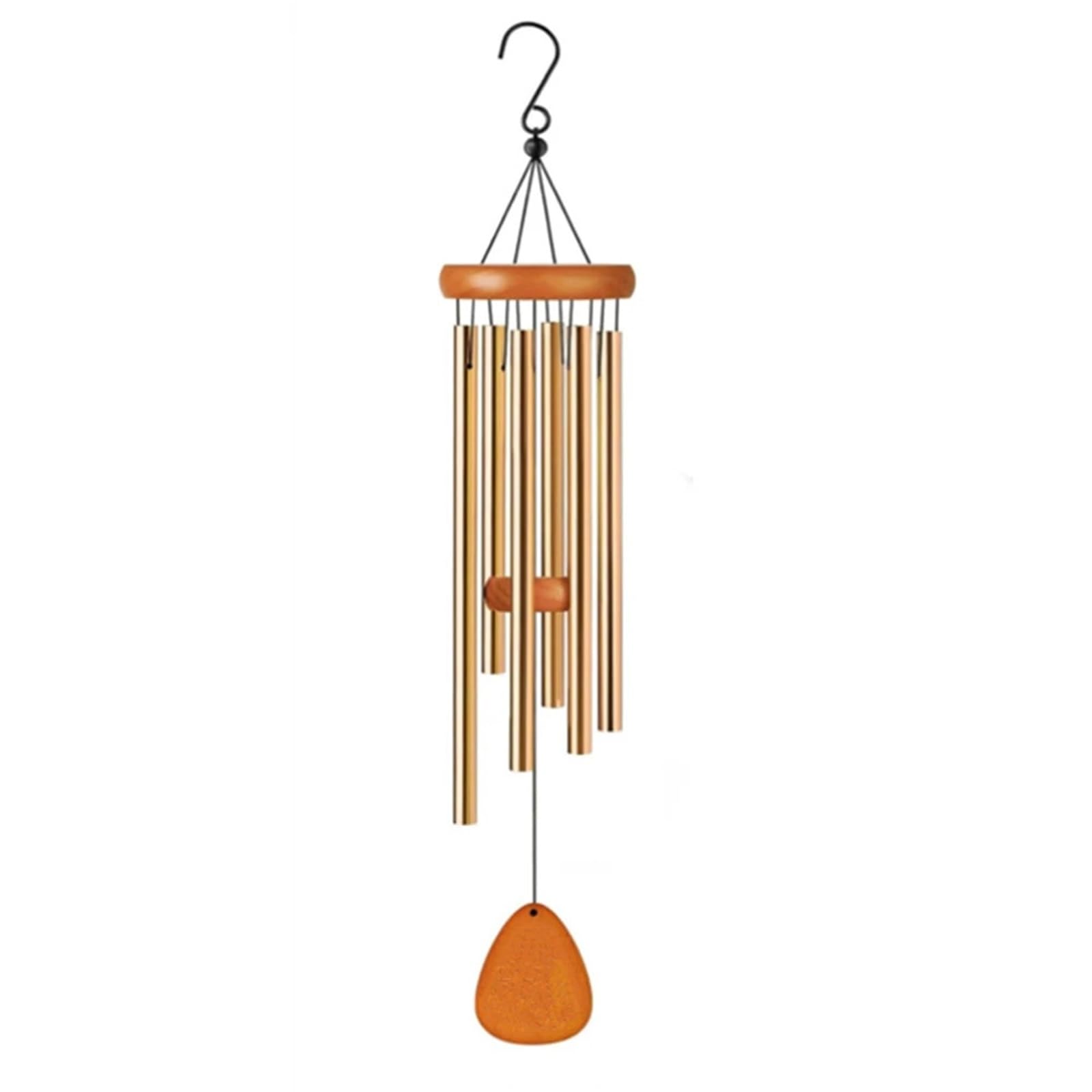 Carillon à vent extérieur en aluminium bronze de 68 cm pour jardin