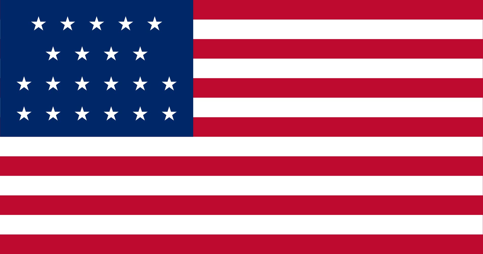 Drapeau US flag 21 stars paysage de 1,35m² idéal pour décoration et rassemblements
