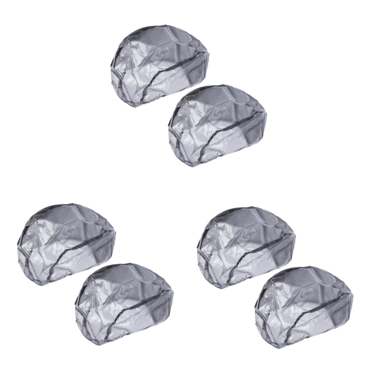 BESPORTBLE 6pezzi Copricasco Per Bicicletta Da Protezione Per Casco Da Pioggia Accessorio Outdoor Per Ciclismo Nero Taglia Media