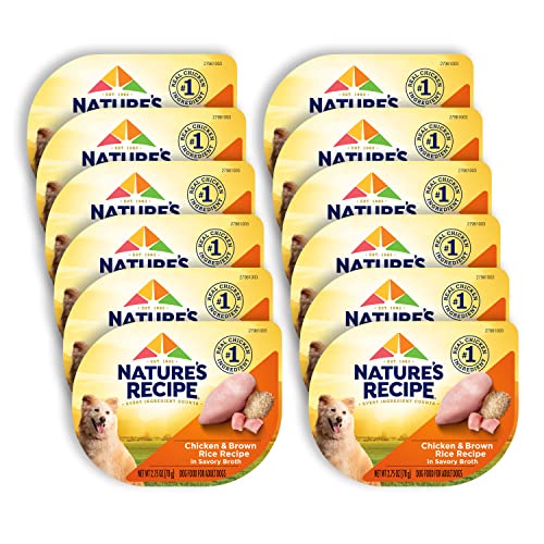 Natures Recipe Wet Dog Food Chicken in Broth Recipe 2.75 Ounce Cup (Pack of 12) Package may vary
