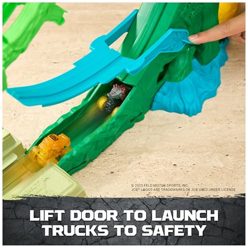 Image of Monster Jam Mini Jams Cobra's Crazy Escape Motorized Playset | Includes 2 Mini Trucks & Motorized Track, High-Speed Action, Holds up to 6 Mini Trucks, Toys for Ages 3 and Up