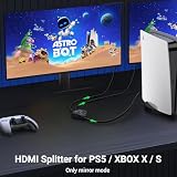 KiWiBiRD Rozdzielacz HDMI 1 w 2 wyjście do daul monitorów, splitter adapter HDMI lustrzane ekrany dwukierunkowy 4K 2160p 1440p 1080p HDCP, kompatybilny z TV Laptopa Gier PC PS5 PS4 Projektor