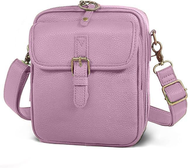 Image of Leather Crossbody Bag for Women,Anti-Theft Messenger Bag with Large Capacity,Built-in Purse Card Slots Shoulder Sling Bag