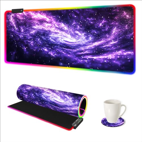 Tapis de souris RVB de 90 cm pour éliminer les douleurs au poignet et stabiliser le clavier